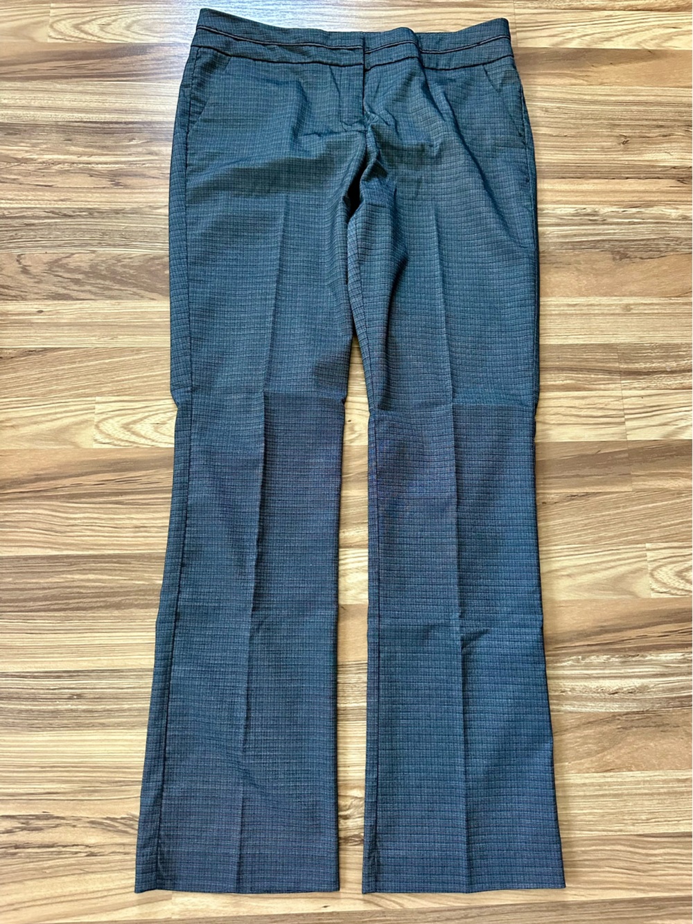 New York & Company Dress Pants Gray-ish Textured 10 TALL